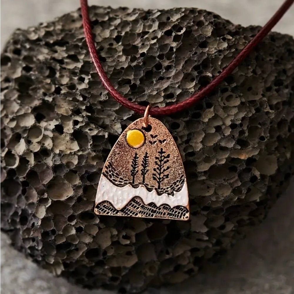 Artisan Copper Pendant Necklace